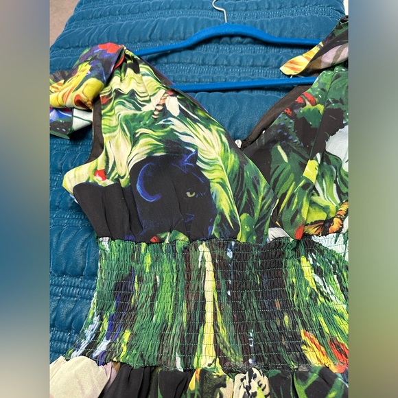 Y S Jungle Midi Sleeveless Dress Size-XL runs small - Picture 4 of 12